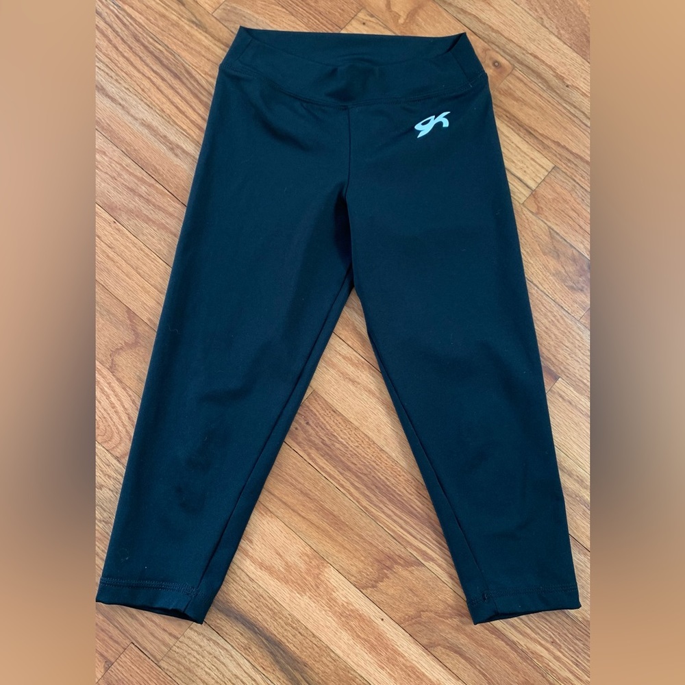 GK Gymnastics Black Cropped Leggings AXS